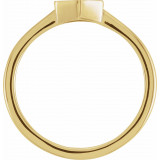 14K Yellow  9.5x8 mm Geometric Signet Ring - 52180103P photo 2