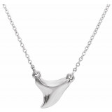 Platinum Shark Tooth 16-18 Necklace - 86451104P photo