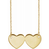 14K Yellow Double Heart 17 Necklace - 863861002P photo