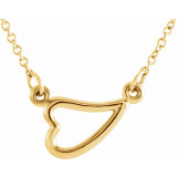 14K Yellow Heart 16-18 Necklace - 86418102P photo