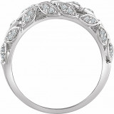 14K White 1/2 CTW Diamond Leaf Ring - 65236360000P photo 2