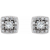 14K White 1/2 CTW Diamond Earrings - 862876000P photo 2