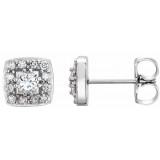 14K White 1/2 CTW Diamond Earrings - 862876000P photo