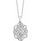 14K White 1/6 CTW Diamond 16-18 Necklace - 65260160000P photo