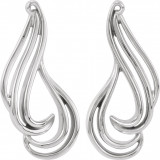 14K White Freeform Earrings - 803936000P photo 2