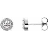 14K White 3/8 CTW Diamond Halo-Style Earrings - 859126012P photo