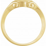 14K Yellow 12x10 mm Oval Signet Ring - 9829102P photo 2