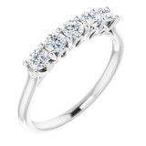 14K White 1/2 CTW Diamond Anniversary Band - 12308060000P photo