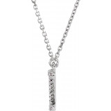 14K White Initial Z .08 CTW Diamond 16 Necklace - 67311125P photo 2