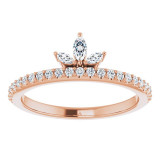 14K Rose 1/3 CTW Diamond Stackable Crown Ring - 123821602P photo 3