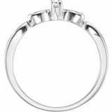 14K White .03 CT Diamond Heart Ring - 60359207595P photo 2