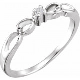 14K White .03 CT Diamond Heart Ring - 60359207595P photo