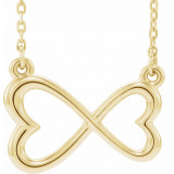 14K Yellow Infinity-Inspired Heart 16-18 Necklace - 86631601P photo