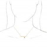 14K White Diamond Bezel-Set 18 Bar Necklace - 869056105P photo 3
