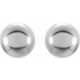 14K White 4 mm Ball Stud Earrings - 2393260014P photo 2