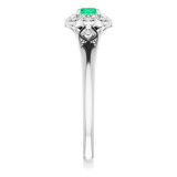 14K White Emerald & 1/10 CTW Diamond Ring - 717836000P photo 4