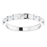 14K White 5/8 CTW Diamond Straight Baguette Anniversary Band - 123178604P photo 3