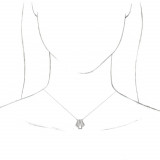 14K White 1/4 CTW Diamond Art Deco 18 Necklace - 86916615P photo 3