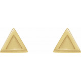 14K Yellow Petite Triangle Earrings - 86658601P photo 2