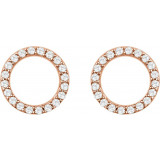 14K Rose 1/5 CTW Diamond Circle Earrings - 65175560002P photo 2