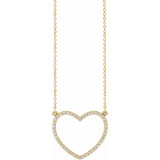 14K Yellow 1/4 CTW Diamond Heart 16 Necklace - 66415100003P photo