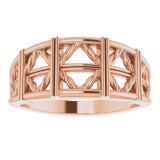 14K Rose Stackable Lattice Ring - 52019103P photo 3
