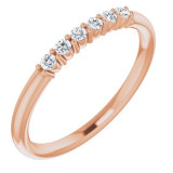 14K Rose 1/8 CTW Diamond Stackable Ring - 123288602P photo