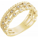 14K Yellow 1/8 CTW Stackable Diamond Ring - 123124601P photo