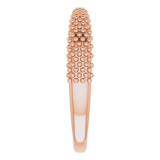 14K Rose Beaded Negative Space Ring - 51760103P photo 4