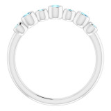 14K White Aquamarine Bezel-Set Ring - 71844615P photo 2