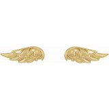 14K Yellow Angel Wing Earrings - 86910601P photo 2