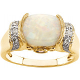 14K Yellow Opal, Pink Tourmaline & 1/6 CTW Diamond Ring - 64556200400P photo 3