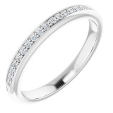 14K White 1/8 CTW Diamond Band for 6 mm Square Ring - 12216860001P photo 2