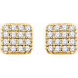 14K Yellow 1/5 CTW Diamond Square Cluster Earrings - 65183460000P photo 2