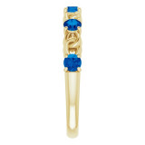 14K Yellow Blue Sapphire Stackable Link Ring - 72047618P photo 4