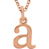 14K White Lowercase Initial a 16 Necklace - 8578070001P photo 2