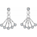 14K White 1/6 CTW Diamond Earrings - 65234360000P photo 2