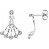 14K White 1/6 CTW Diamond Earrings - 65234360000P photo