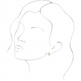 14K Yellow 1/3 CTW Diamond Hoop Earrings - 87081606P photo 3