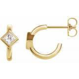 14K Yellow 1/3 CTW Diamond Hoop Earrings - 87081606P photo