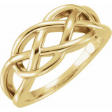 14K Yellow 9 mm Criss-Cross Ring - 51512102P photo