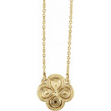 14K Yellow 18 Clover Necklace - 86516601P photo