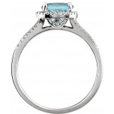 14K White Sky Blue Topaz & 1/5 CTW Diamond Ring - 65130070004P photo 2