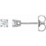14K White 1/4 CTW Diamond Earrings - 187460052P photo
