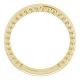 14K Yellow Engravable Beaded Ring - 51684102P photo 2