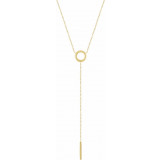 14K Yellow Circle & Bar Y 16-18 Necklace - 5172160001P photo