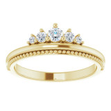 14K Yellow 1/5 CTW Diamond Stackable Crown Ring - 123818601P photo 3