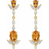 14K Yellow Citrine and 3/4 CTW Diamond Earrings - 86907606P photo 2