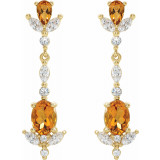 14K Yellow Citrine and 3/4 CTW Diamond Earrings - 86907606P photo 2