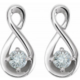 14K White 1/5 CTW Diamond Infinity-Inspired Earrings - 86601600P photo 2